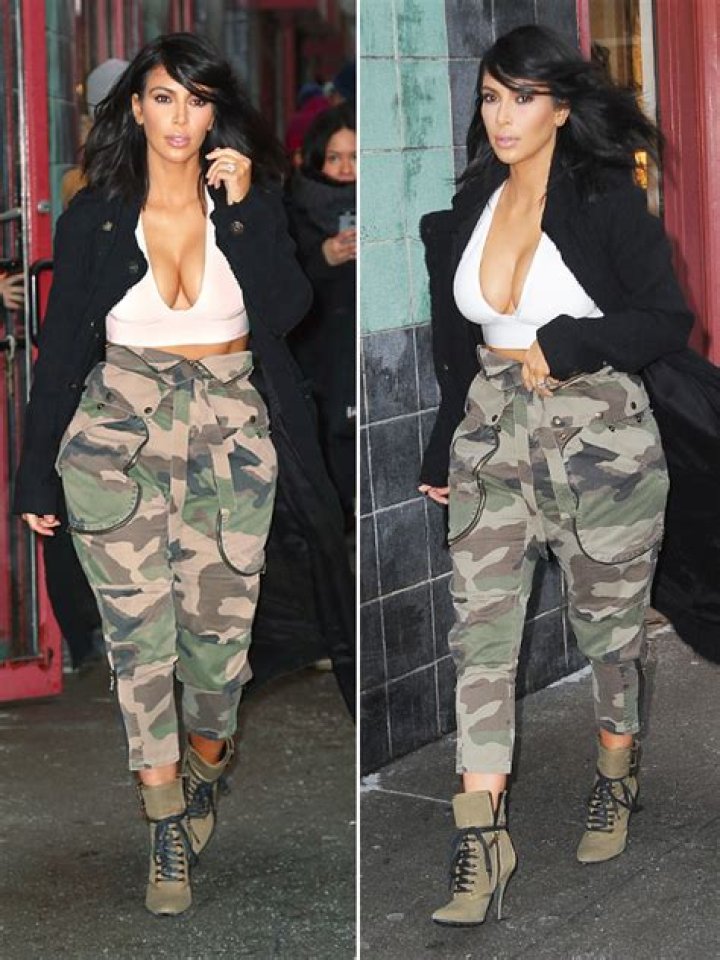 Kim Kardashian’s Army Pants & Crop Top In NYC — Hot Or Not? – Hollywood Life